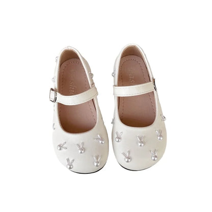 Child Princess Leather Shoe2025Four Seasons New Korean Edition Child FlatShoe  Glitter Girl Anti slip Versatile Le FuShoe