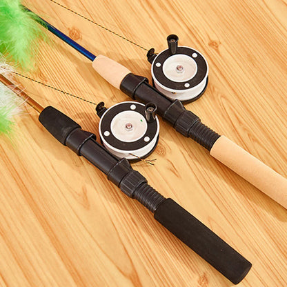 Retractable Cat Teaser Wand Toy Ultra-Long Refills Cat Feather Toys Catnip Fishing Rod Interactive Cat Toys for Indoor Cats