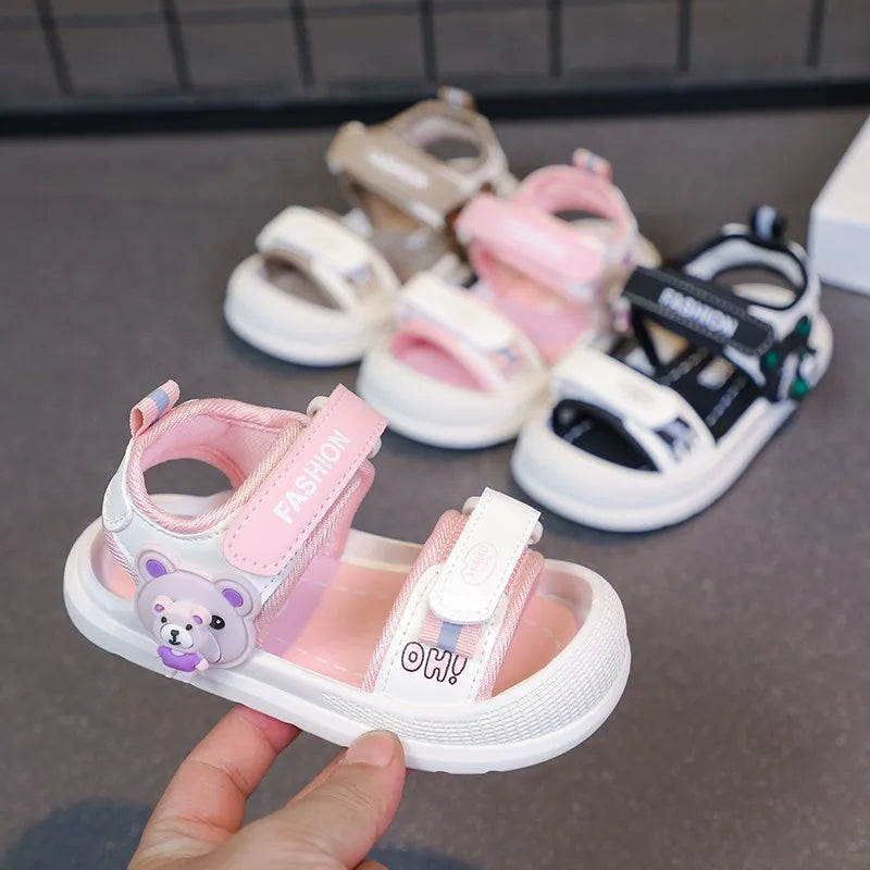 Toddler Sandals For Baby  Boys Girls Sandals Soft-soled Cartoon First Step Footwear For Infant Kids Trend Fashion