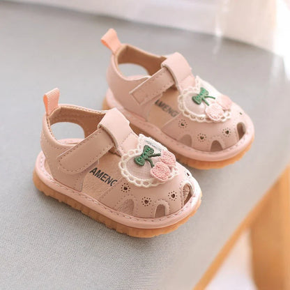 Baby Boys Girls Sandals Summer Baby Wedding Dress Flat Shoes Newborn Crib Shoes First Walkers Prewalkers Shoes