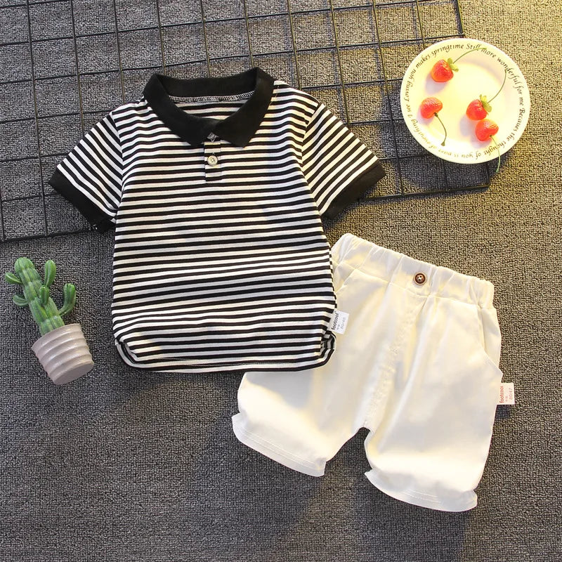 Summer Fashion Baby Boy Clothes Sets T-shirt  Toddler Casual Clothing Suits Children Kids Boys Outfits Suit