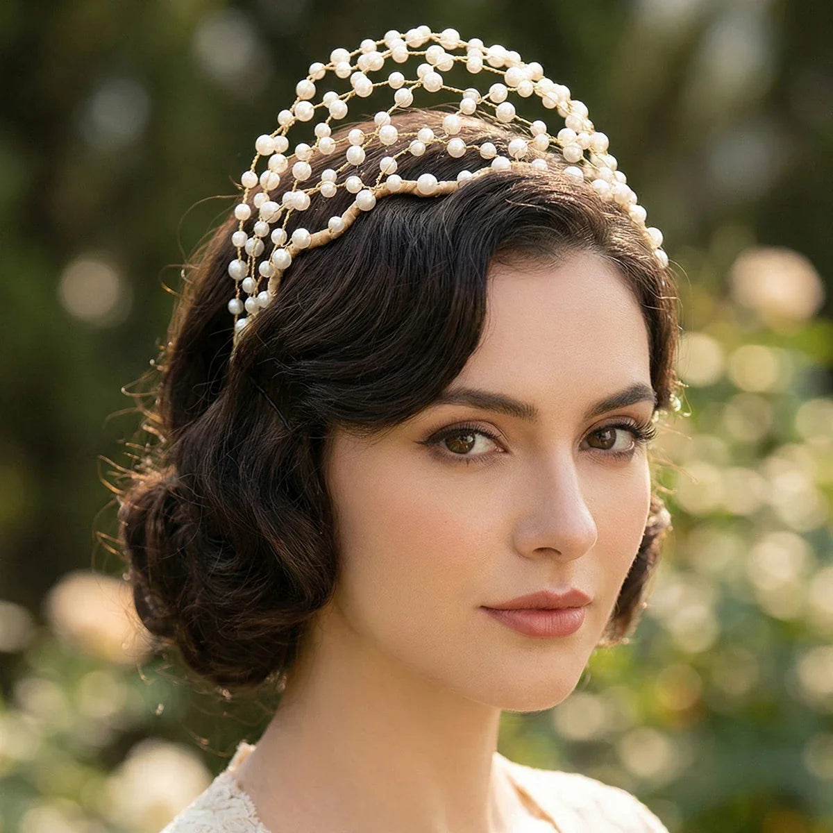 Elegant Handmade Weaving Tiara Hair Accessories Banquet Headpieces Exquisite Bridesmaid Gifts