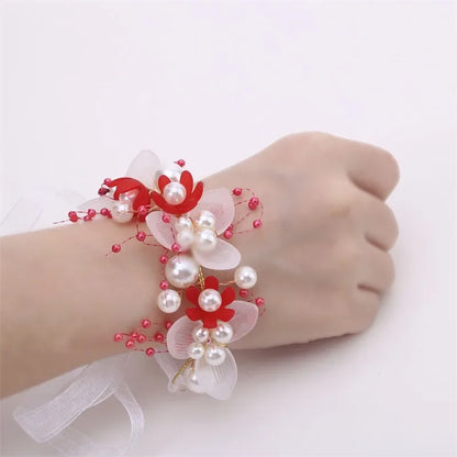 Elegant Girls Headband Lmitated Pearl Hair Headdress Baby Girls Flower Wreath Bride Garland Head Hoop Wedding Headbands Hair