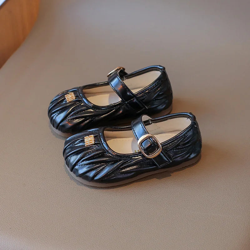 New Style Small Girls' Fashion Versatile Medium and Large Children's Soft Bottom Princess Shoes