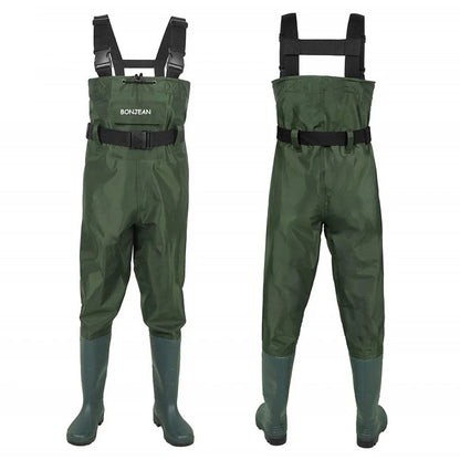 Fishing Wader Pants Overalls With Boots Set Adult Men Women Chest-Lenght Hunting Rice Transplanting Waterproof Trousers Suit
