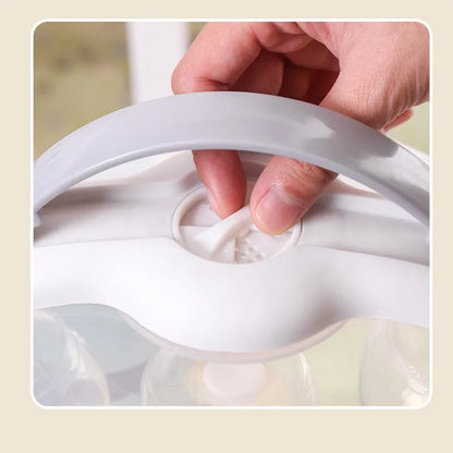 Baby Feeding Bottle Drying Rack Baby Bottle Holder Storage Box with Anti-dust Cover Dustproof Nursing Tableware Container