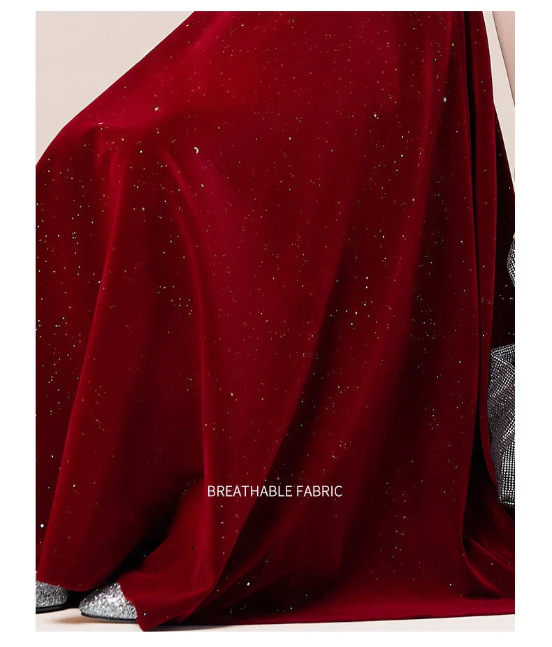 Kids Party Dress Clothing For Birthday Princess  Wine Red Piano Wedding Flower Girl Host Children's Formal Dress