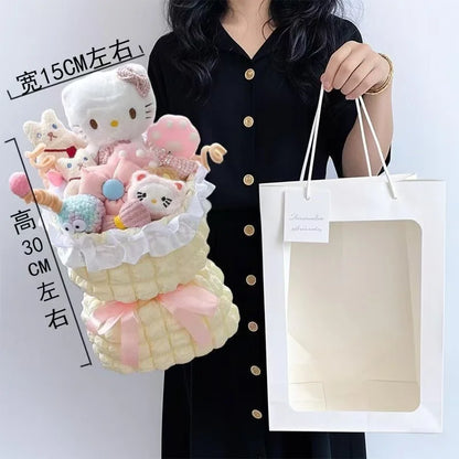 Kawaii Hello Kitty Cat Plush Doll Bouquet Girl Heart Birthday Gift Girl Giving Boyfriend Holiday Decoration Holiday Gifts