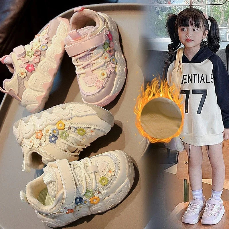 Sneakers, Winter Plush Lined Chunky Shoes, Soft Sole Platform Running Shoes for All Match Outfits