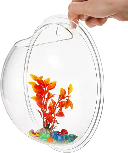Acrylic Fish Bowl Wall Hanging Aquarium Tank Aquatic Pet Supplies Pet Products Wall Mount Fish Tank for Betta&Display fish