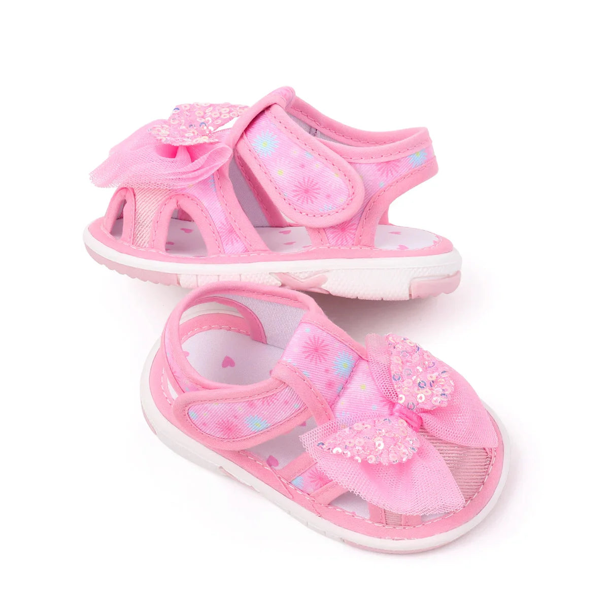 Baby Girls Baby Girls First Walking Indoor Outdoor Toddler Shoes With Squeaky Beautiful Design And Soft TPR Sole
