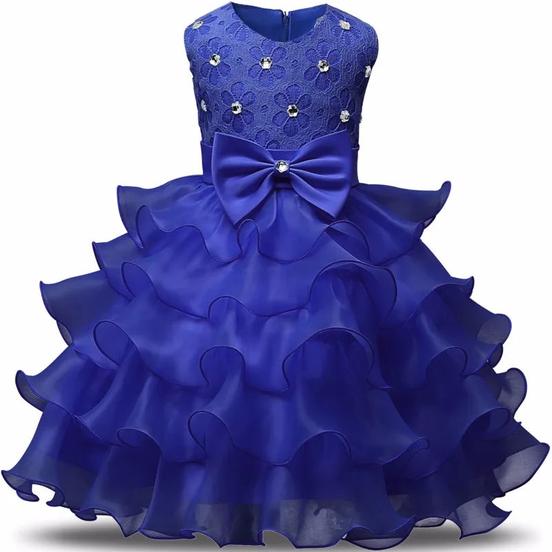 Flower Girl Dress For Wedding Baby Girl  Birthday Outfits Children's Girls First Communion Dresses Girl Kids Party Wear