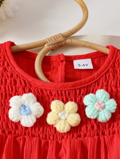 Children's Clothing Sets Small Flower Sleeveless Top + Bow Shorts 2pcs Sets Toddler Girl Clothes Kids Boutique Clothes