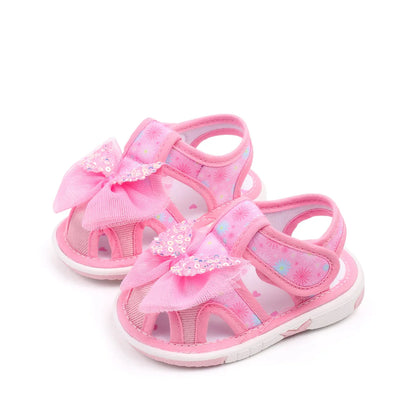 Baby Girls Baby Girls First Walking Indoor Outdoor Toddler Shoes With Squeaky Beautiful Design And Soft TPR Sole