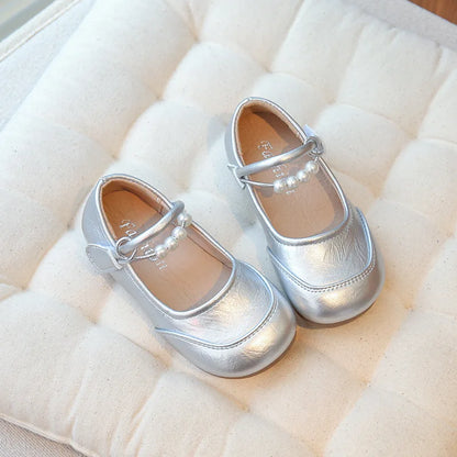 New Kids Leather Shoes Soft Soled Anti Slip Girls Casual Simple Mary Jane Shoe