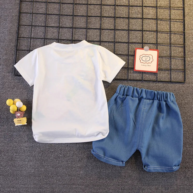 Summer Baby Boys Clothing Sets Cartoon Bear Cotton T-Shirt + Shorts  Suits for Baby Kids Tracksuits Infant Casual Outfits