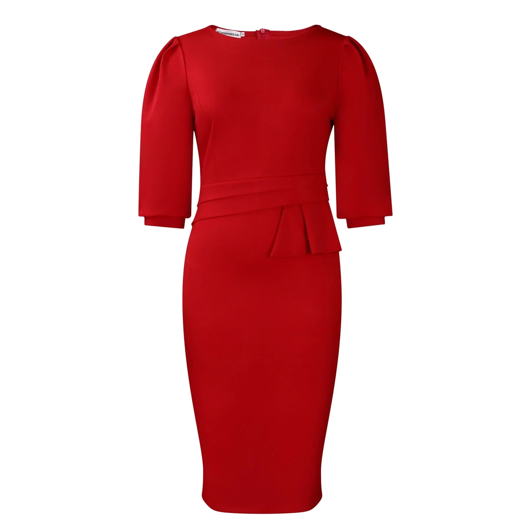 Elegant Office Dresses for Women O Neck Half Sleeve Sheath Package Hips Formal Business Work Wear Vestidos Mujer Dress Clothes