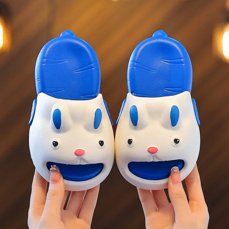 Cartoon Rabbit Children Slippers Cute EVA Waterproof Boys Girls Slippers Soft Sole Non Slip Kids Beach Shoes