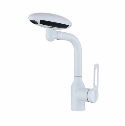 Multi Functional Waterfall Basin Faucet 4 Modes Stream Sprayer 360° Rotation Hot Cold Water Sink Mixer Stainless Steel  Wash Tap