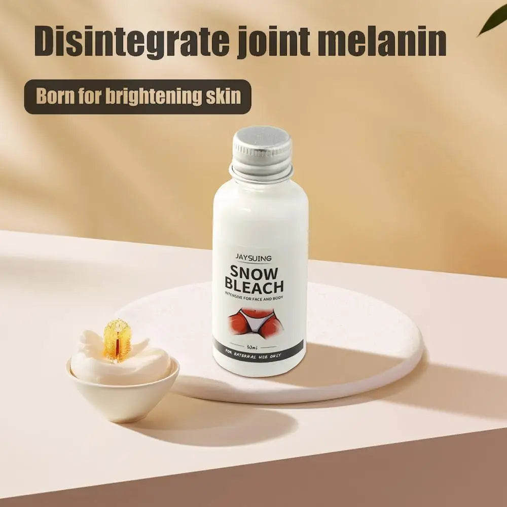Glowhite Snow Bleach Cream  Hyperpigmentation Lightens Dark Spots Penetrates Skin Layers Brightens Moisturizes Armpit Neck