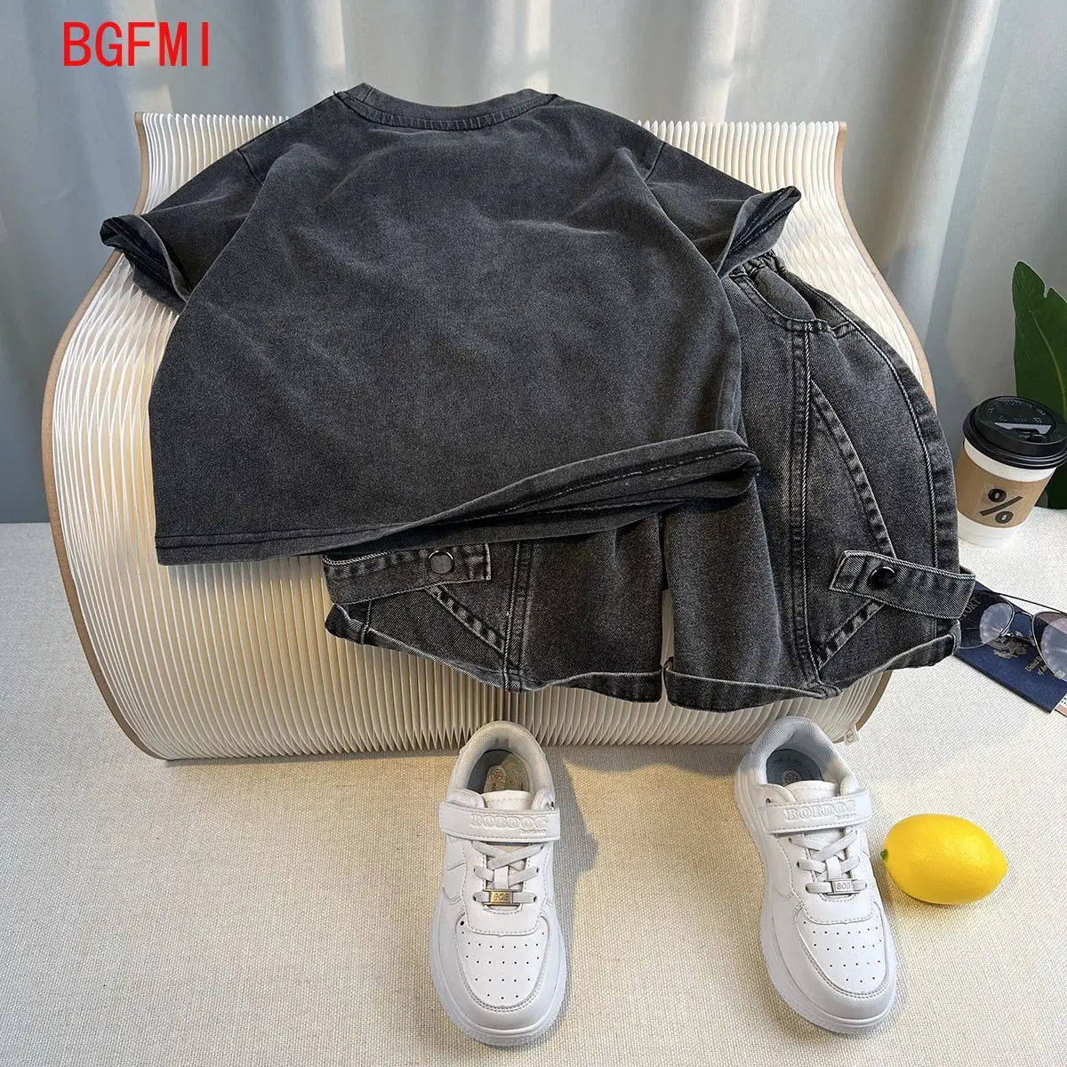 Hot Sale Fashion Baby Boy Suit Summer Clothes Short Sleeve T-shirt Short Jeans 2 Piece Set Kids Outfit Children's Costume