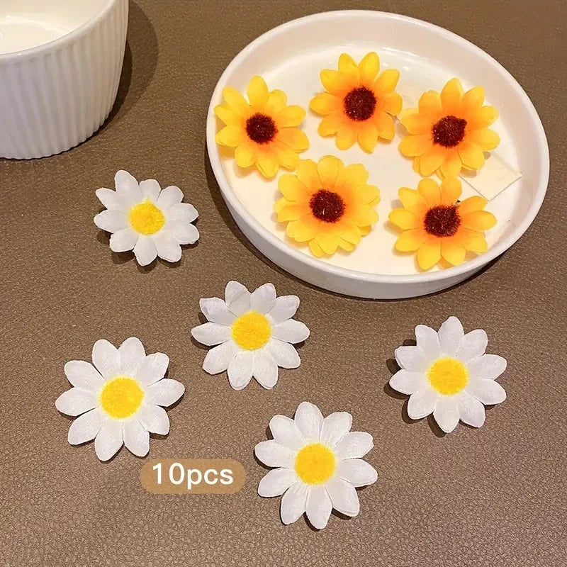 Girl Hair Clips Daisy and Sunflower Designs Mixed Color Polyester Flower  Daily Casual Wear Hairpin