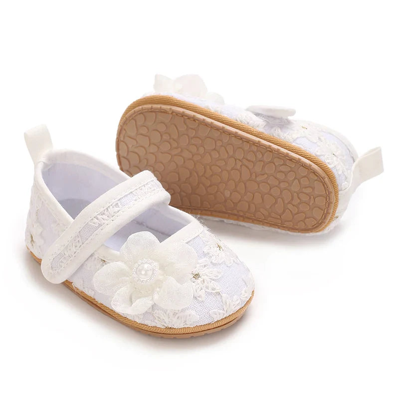Spring and Summer Baby Soft Soled Comfortable Cloth Shoes 0-12 Months Baby Princess Shoes Anti Slip Walking Shoes