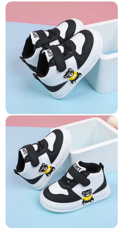 New Baby Girls Sneakers Board Shoes Cartoon Prints Soft Bottom Non-slip Children Casual Walking Shoes Boy Kids Children Shoes