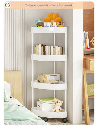 Tier Storage Shelf Rolling Cart Movable Bathroom Corner Triangle Shelfs Bathroom Corner Cabinet Shelf Rolling Storage Cart