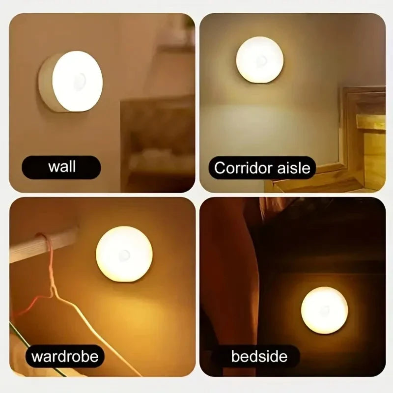 Motion Sensor Night Light - Wireless LED Detector Lamp for Bedroom, Staircase, Closet, and Room Decor-