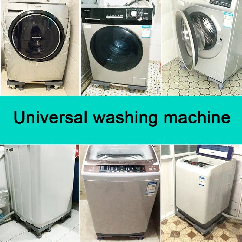 Universal Base Washing Machine Stand Lifting Fridge Base Multi-functional Adjustable Base for Dryer Refrigerator Washing Machine