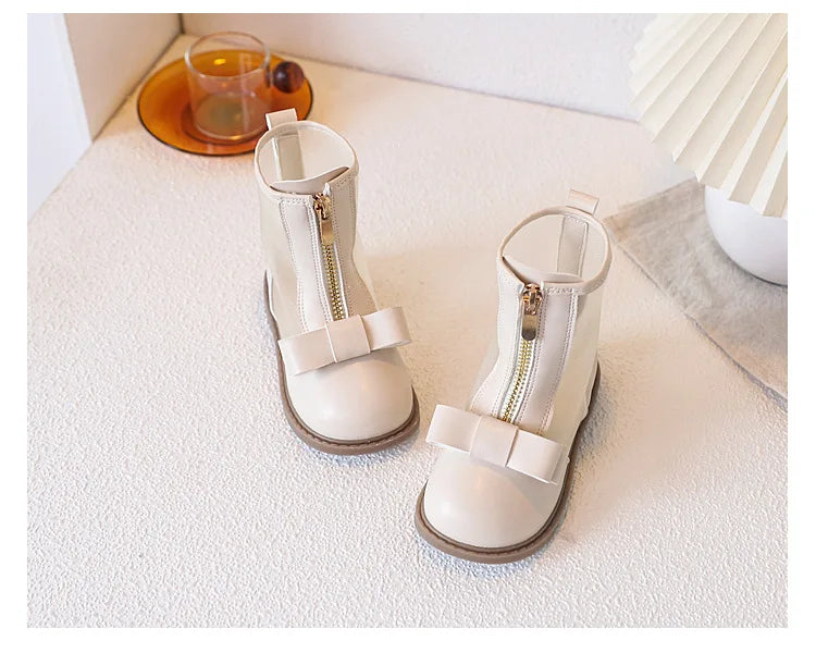 Bow Design Elegant Fashion Casual Boots for Baby  Summer New Childrens' Mesh Breathable Comfortable Princess Mid Tube Boots