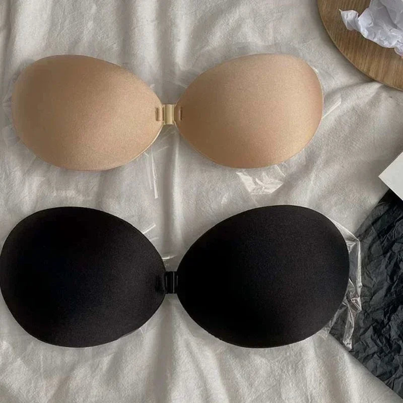 Sexy One-piece Strapless Bra Pads Women Girls Invisible Brassiere Underwear Breast Adhesive Lift Up Stick Bralette Lingerie