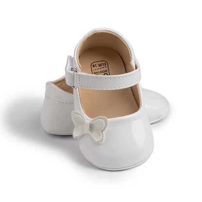 Baby Girl Shoes Newborn PU Leather Bowknot Dress Infants Shoes Rubber Non-Slip Toddler First Walker Baby Shoes Girls