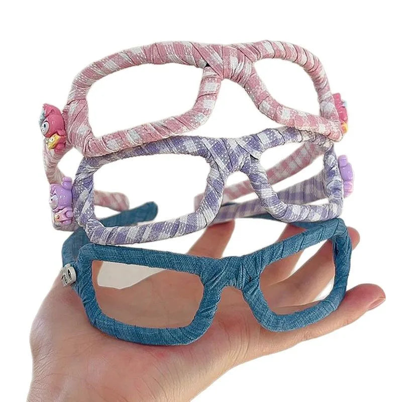 Glasses Frame Hair Hoop for Girls Non-slip Face Washing Hair Hoop Spa Headwear Non - constricting high - hairpins