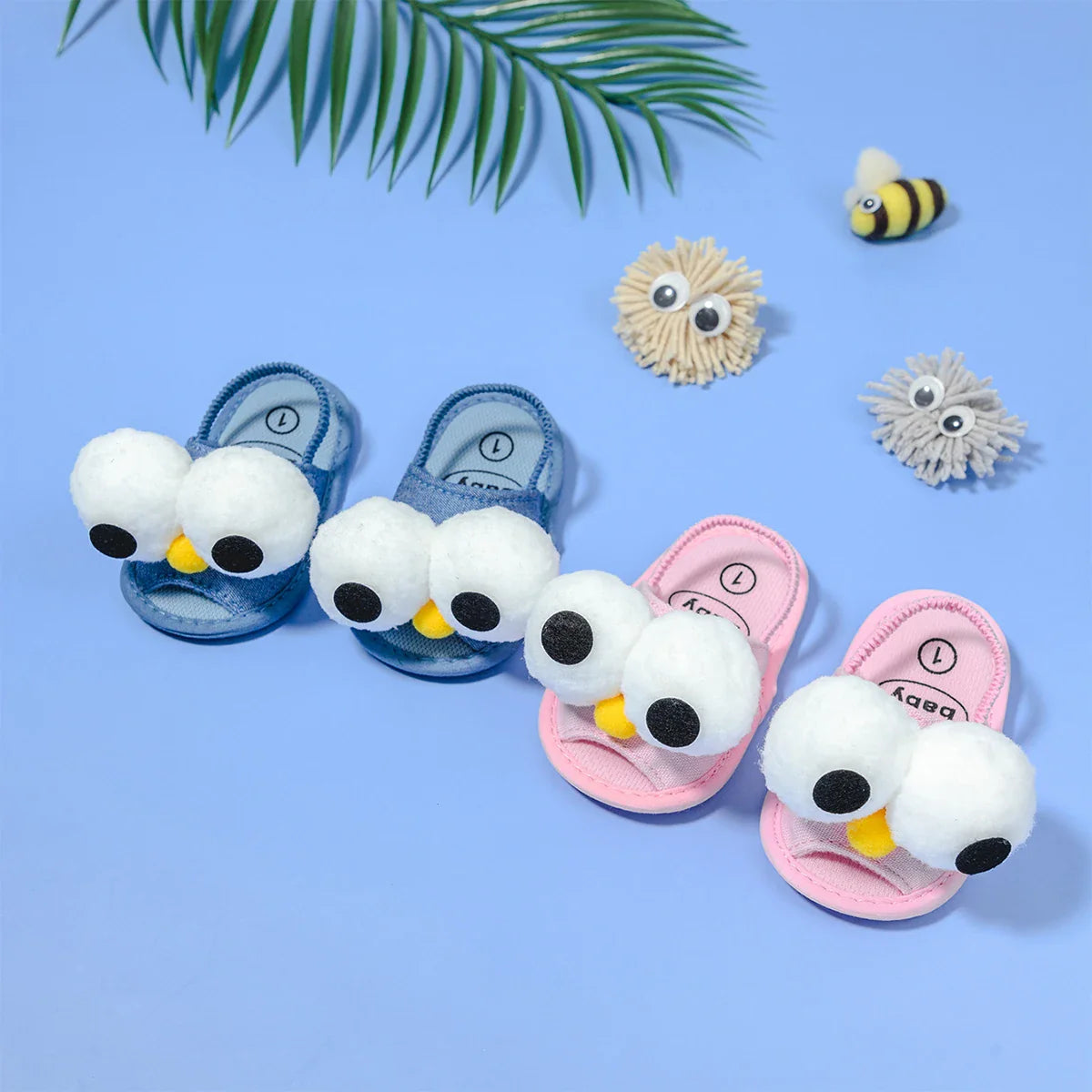 Baby Boy Girl Shoes Fluff Baby Girl Slipper Animals Flower Anti-Slip First Walkers Crib Shoes