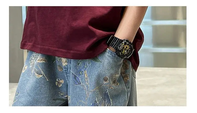 Boys' Summer Outfit Sets New Style Children's Short Sleeved T-shirt Long Pants Two-piece Suits Big Children's Stylish Sets