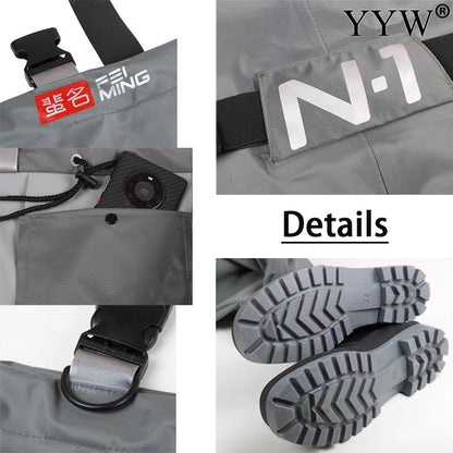 Fishing Wader Pants Overalls With Boots Set Adult Men Women Chest-Lenght Hunting Rice Transplanting Waterproof Trousers Suit