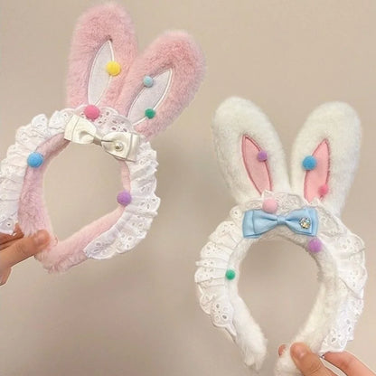 Easter Headband Cartoon-Inspired Party Props Hairband Lolita Cosplay Headwear Playful Rabbit Ear Headband For Themed Parties