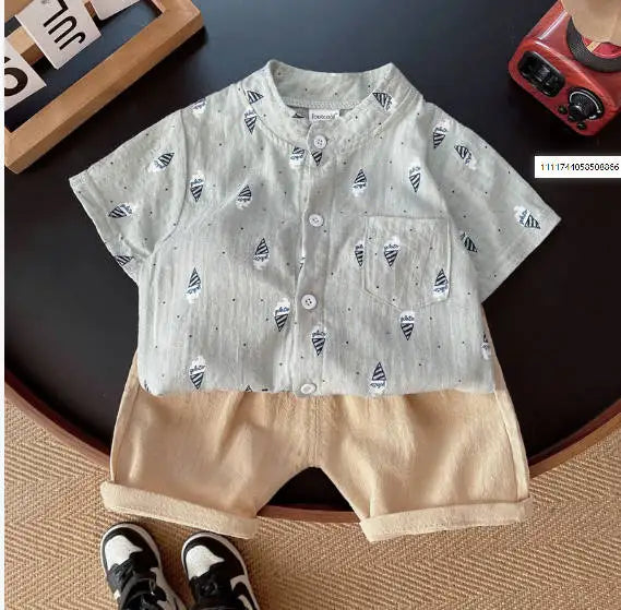 Summer Fashion Baby Boy Clothes Sets T-shirt  Toddler Casual Clothing Suits Children Kids Boys Outfits Suit