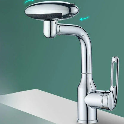 Multi Functional Waterfall Basin Faucet 4 Modes Stream Sprayer 360° Rotation Hot Cold Water Sink Mixer Stainless Steel  Wash Tap