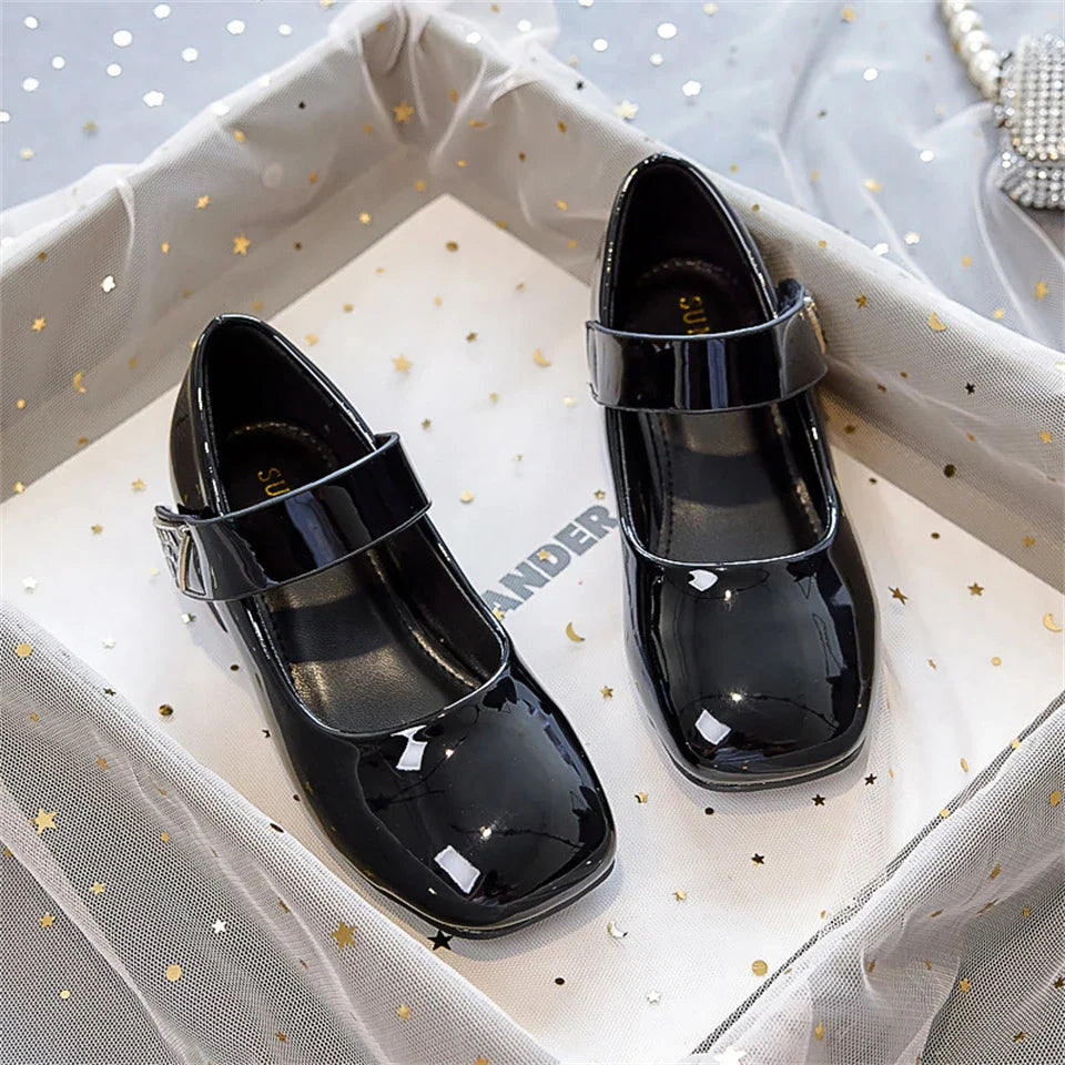 Designer Luxury Children's Elegant Party Leather Shoes Pageant Girls High Heels Wedding Bridesmaids Gala Formal Occasion Shoe