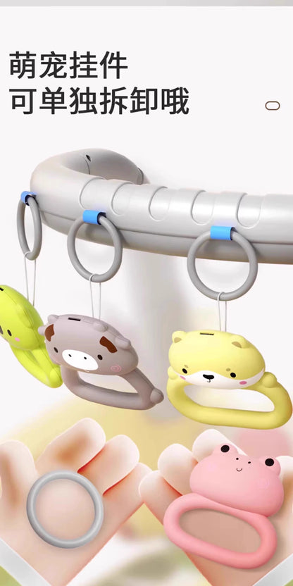 Baby Activity Gym with Kick Piano, 7-in-1 Play Mat, Walker & Rattles - Educational Toy for Infants Newborn to Toddlers 2 Years