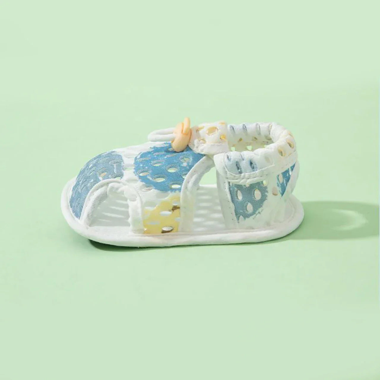 Baby Summer Sandals Soft Soled Cotton Fabric Newborn First Walkers Hollow Breathable Infant Non Slip Shoes Kids Footwear