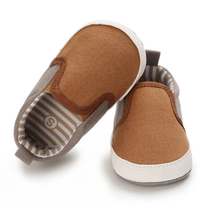 Autumn and Spring Brown Baby Sneakers for Boys 0-12 Months First Walking Shoes