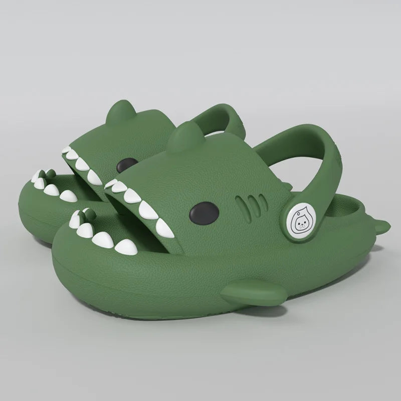 Gacimy Summer Cartoon Sandals For Children Fashion Shark Outdoor Boys And Girls Slippers Waterproof Non-slip Beach Baby Shoes