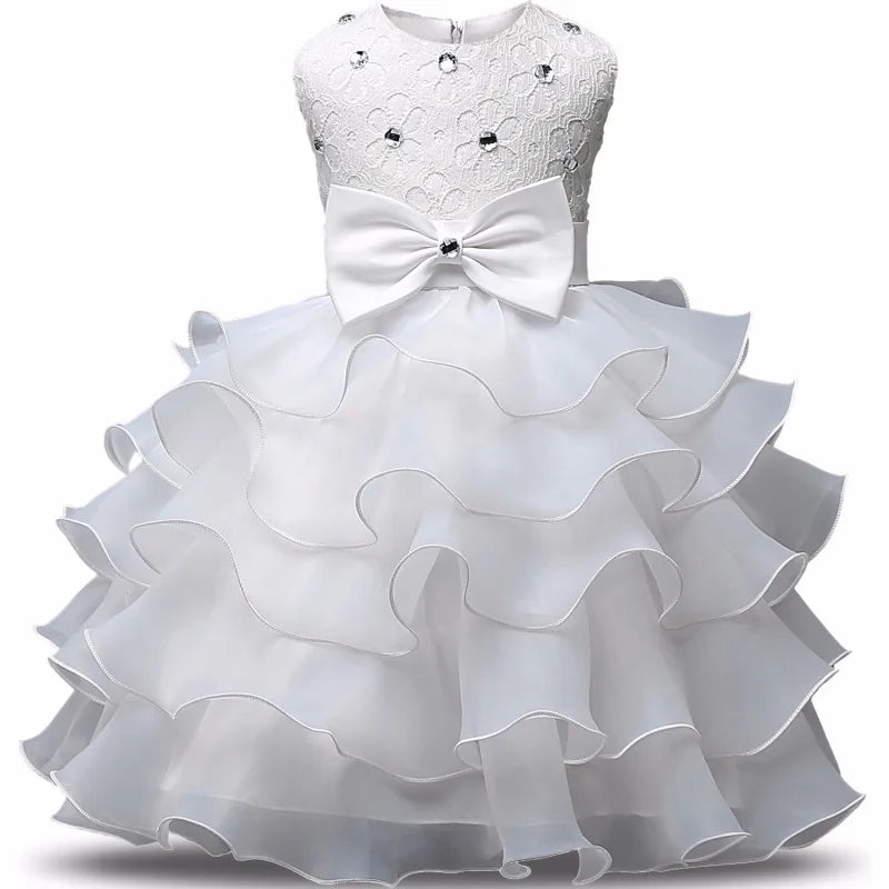 Flower Girl Dress For Wedding Baby Girl  Birthday Outfits Children's Girls First Communion Dresses Girl Kids Party Wear