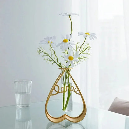 Creative Bottle Decoration - 1PC Iron Art Clear Glass, Dry Flower Arrangement Hydroponic Planter Vase