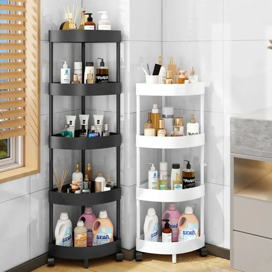 Tier Storage Shelf Rolling Cart Movable Bathroom Corner Triangle Shelfs Bathroom Corner Cabinet Shelf Rolling Storage Cart
