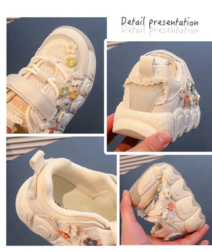 Kawaii Casual Shoe Fashion Childrens Shoes Girls Princess Sneakers Non-Slip New Autumn Running Shoes for Kids Girls Casual Wear